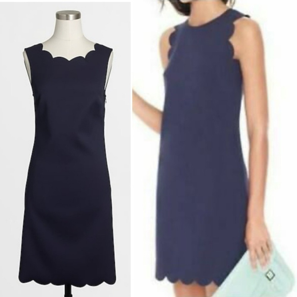 J CREW Elegant Navy Blue Sleeveless Dress LBD style